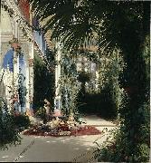 Carl Blechen The Interior of the Palm House on the Pfaueninsel Near Potsdam Spain oil painting artist